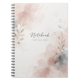 Minimalist Floral Notebook | Aesthetic Watercolor