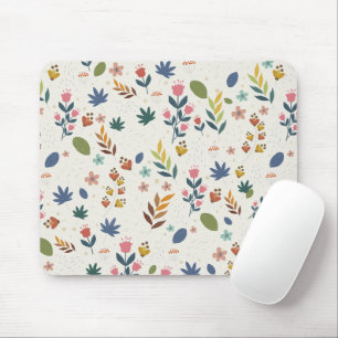 Minimalist Floral Pattern Mouse Mat