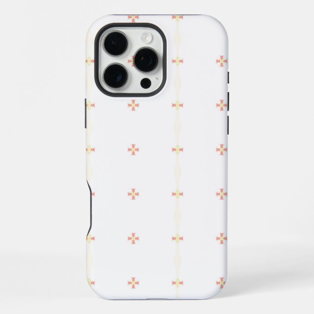 Minimalist Floral Pattern on White Background iPhone Case (Back)