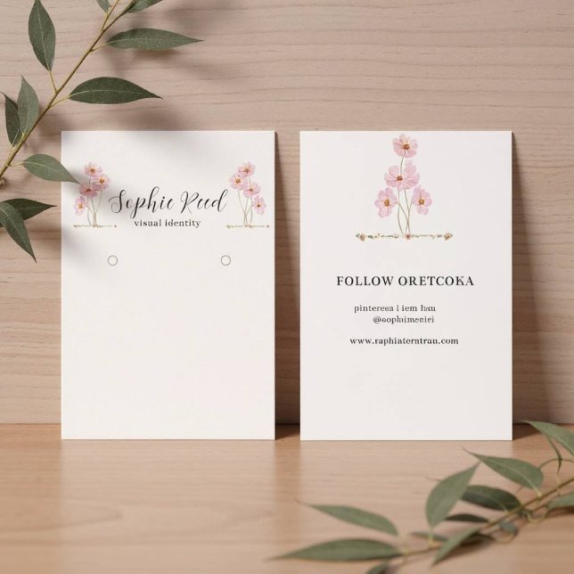 Minimalist Floral Personalised Jewellery Display (Floral Personalized Jewelry Display)