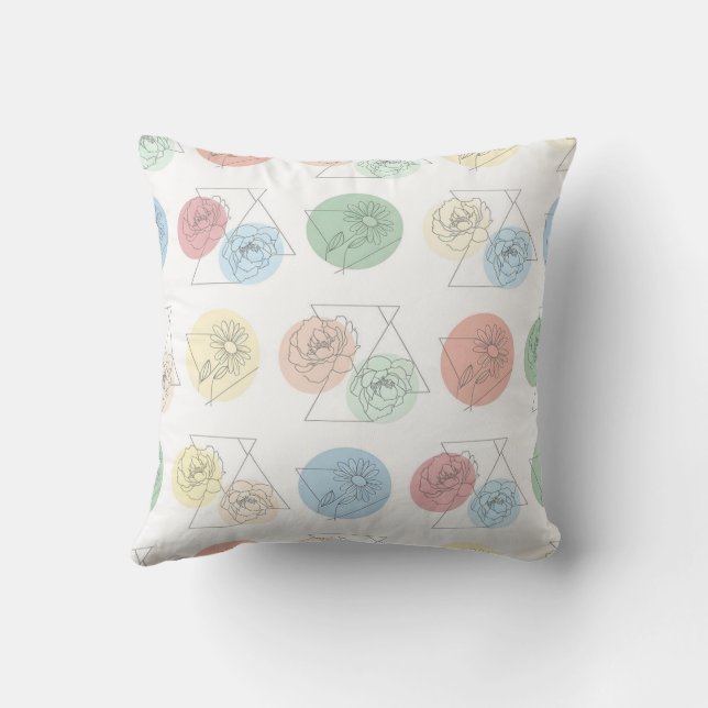 Minimalist Floral Pillow (Back)