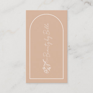Minimalist Floral Pink Arch Beauty Aesthetician Business Card