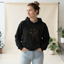 Minimalist floral Sweatshirt, Cute floral Hoodie