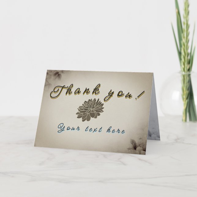 Minimalist Floral Thank You Card (Front)
