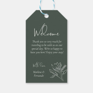 Minimalist Floral Wedding  Gift Tags