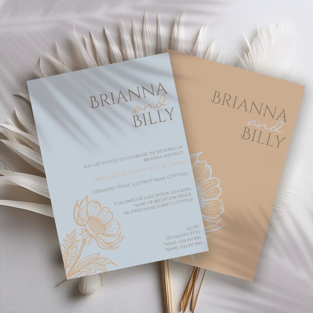 Minimalist Floral Wedding Invitation (Creator Uploaded)