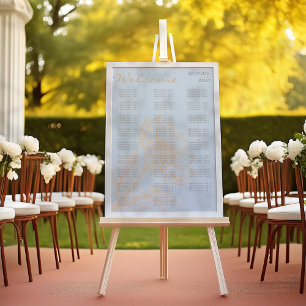 Minimalist Floral Wedding Seating Chart
