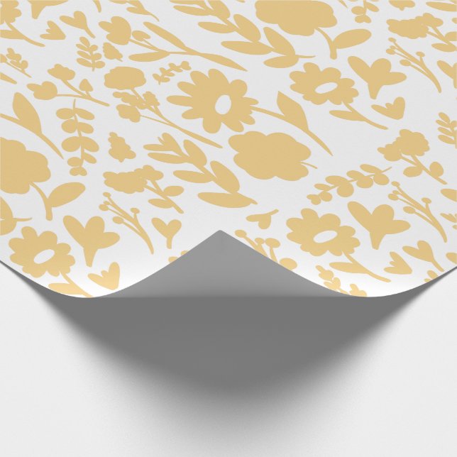 Minimalist Floral Wrapping Paper  (Corner)