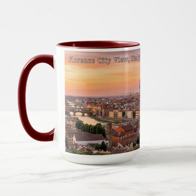 Minimalist Florence Italy Aesthetic City View Mug (Left)