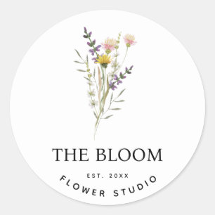 Minimalist Florist Flower Bouquet Label
