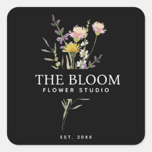Minimalist Florist Flower Bouquet Label