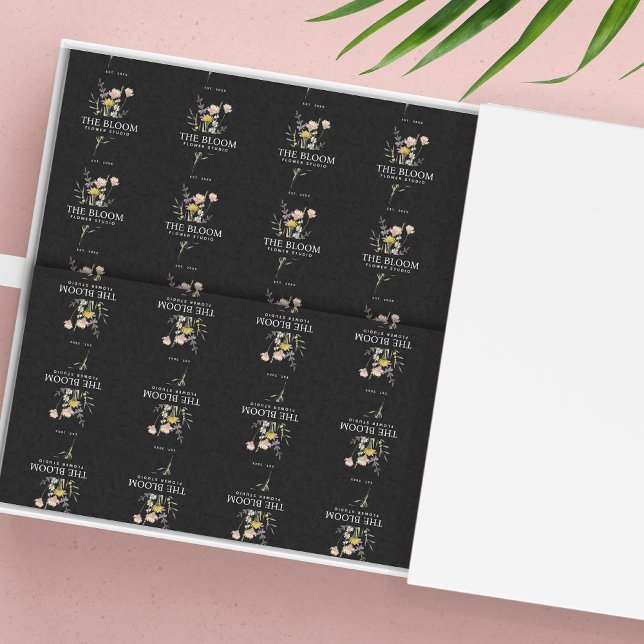 Minimalist Florist Flower Boutique Business  Tissue Paper (Creator Uploaded)