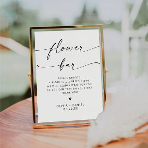Minimalist Flower Bar Sign