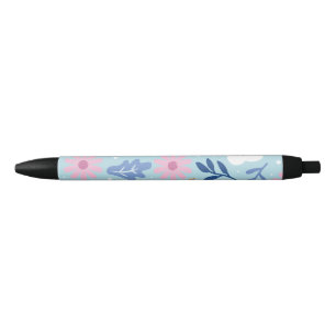 Minimalist flower black ink pen