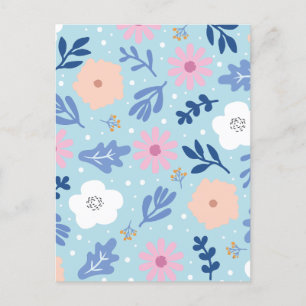 Minimalist flower holiday postcard