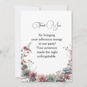 Minimalist Flower Thank You Card