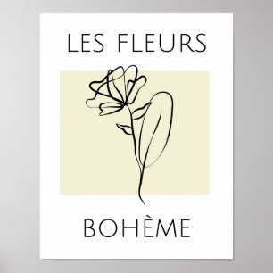Minimalist Flower Typography Poster