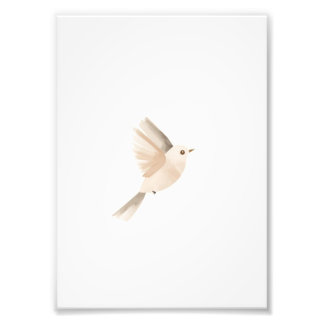 Minimalist flying bird poster – Soft wall art