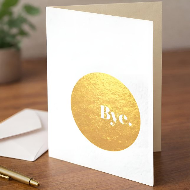 Minimalist Foil Goodbye Card for Coworker (Lifestyle Shot)