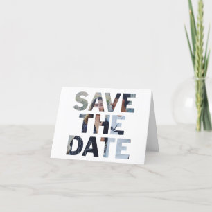 "Minimalist" - Folded Save the Date Card
