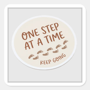 Minimalist Footprint Motivational Sticker