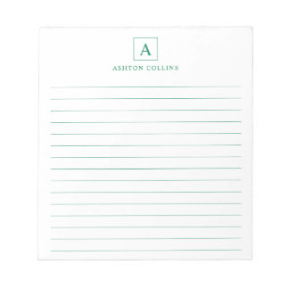 Minimalist Forest Green Notepad