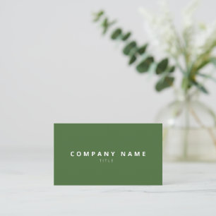 Minimalist Forest Green Professional Business Card