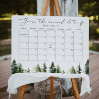 Minimalist forest Guess the Due date calendar