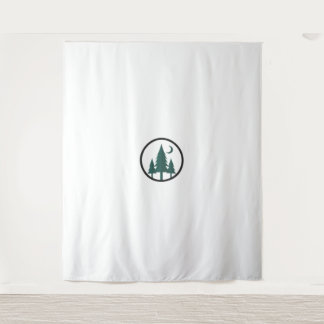 Minimalist Forest Moon Shadow Nature Wall Tapestry