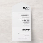 Minimalist Formal Elegant Bar Mitzvah All In One Invitation<br><div class="desc">This minimalist formal elegant bar mitzvah is perfect for a simple religious celebration. The design features a beautiful font in a white background to compliment your event.</div>