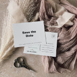 Minimalist Formal Wedding Save the Date Calendar Announcement Postcard<br><div class="desc">This minimalist formal wedding save the date calendar announcement postcard is perfect for a rustic wedding. The design features a beautiful font to compliment your event.</div>