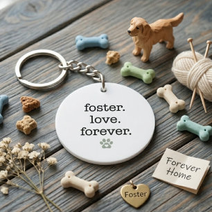 Minimalist Foster Care Hero Appreciation Gift Key Ring