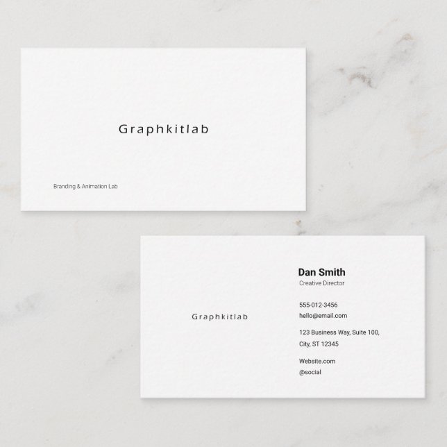 Minimalist Founder Branded Business Card (Front/Back)