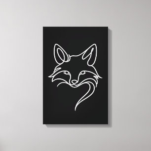 Minimalist Fox Canvas Print