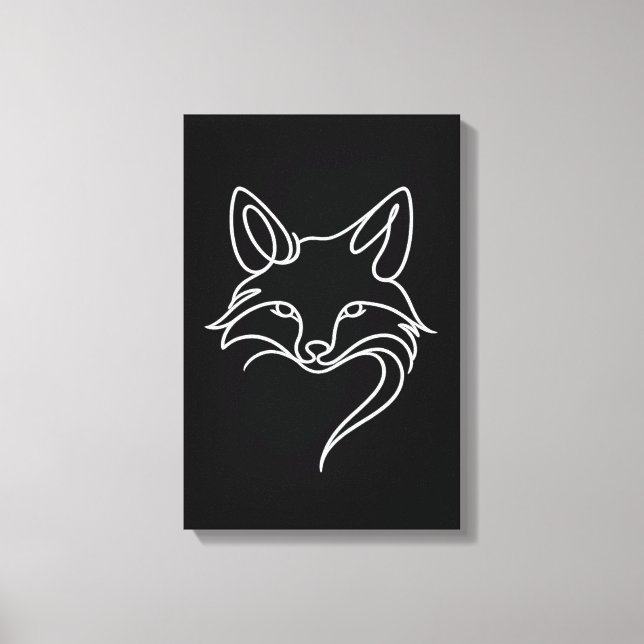 Minimalist Fox Canvas Print (Front)