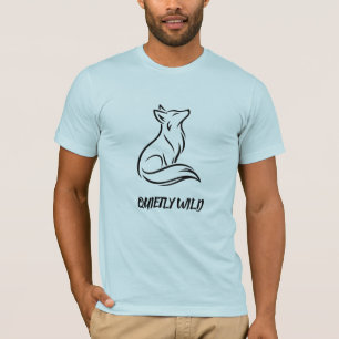 Minimalist Fox Men's T-Shirt Wild Fox Line Art