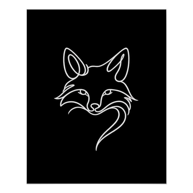 Minimalist Fox Poster (Front)