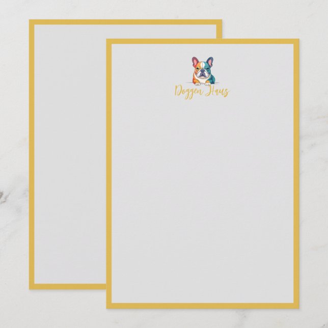 Minimalist  – French Bulldog Card (Front/Back)