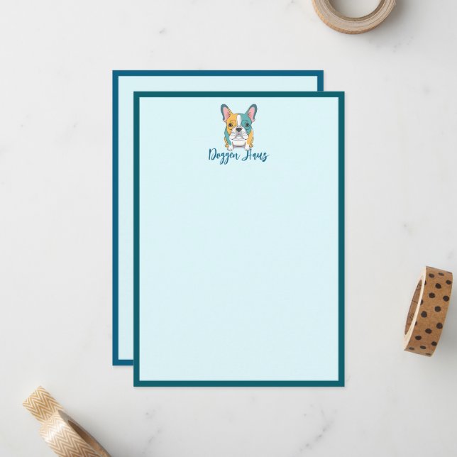 Minimalist  – French Bulldog Card (Front/Back In Situ)