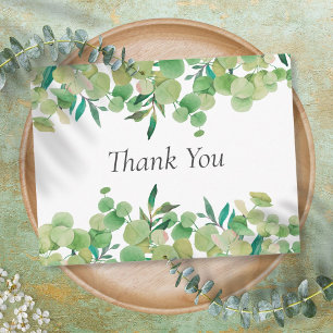 Minimalist Fresh Leaves Business Thank You Postcard