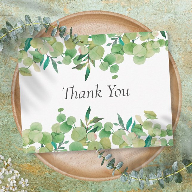 Minimalist Fresh Leaves Business Thank You Postcard (Creator Uploaded)