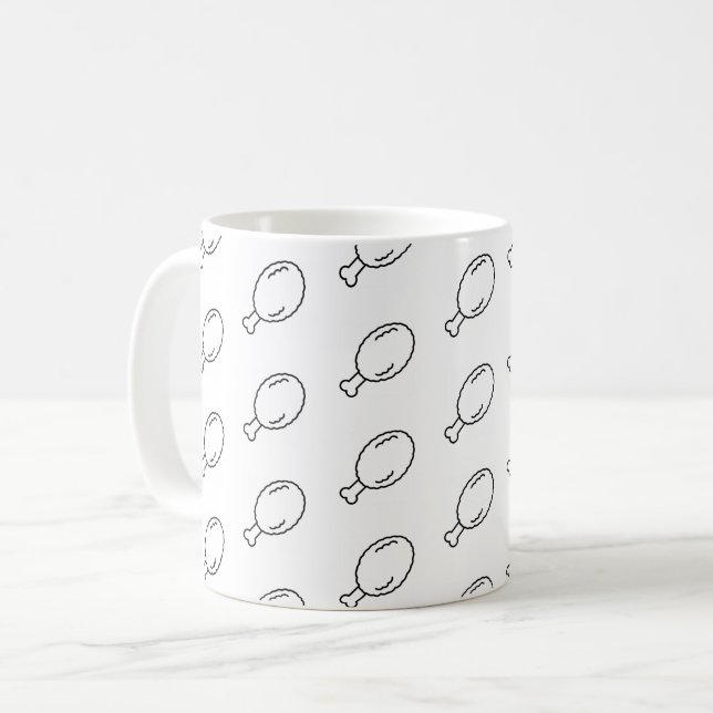 Minimalist Fried Chicken Mug (Front Left)