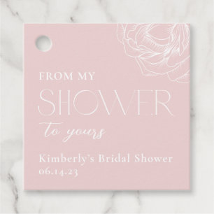 Minimalist From My Shower to Yours Party Favour Ta Favour Tags