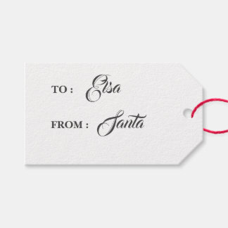Minimalist From Santa Christmas Gift Tag