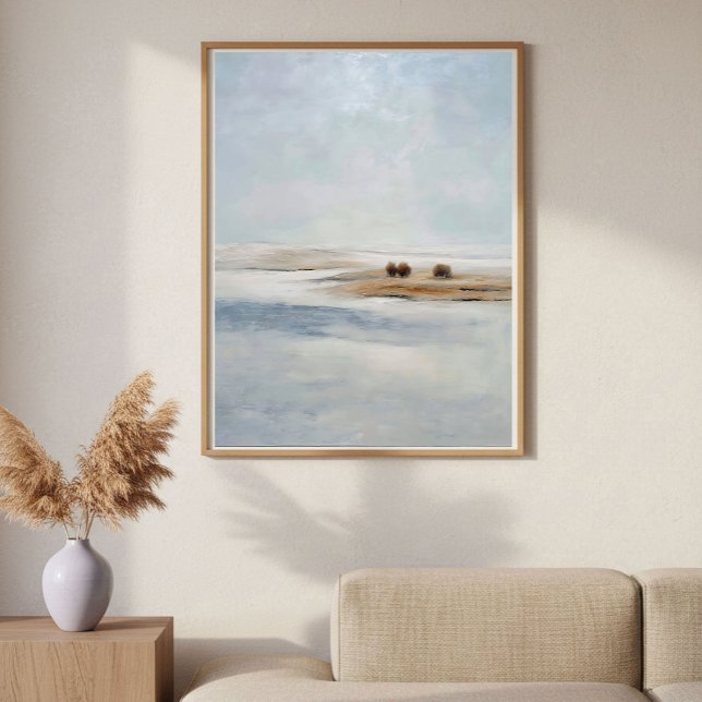 Minimalist Frozen Plain Abstract Landscape Decor (Creator Uploaded)