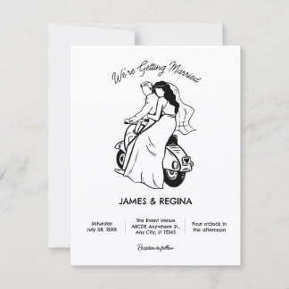 Minimalist Fun casual wedding  Invitation