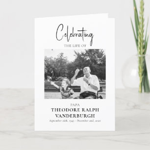 Minimalist Funeral Folded Program Template