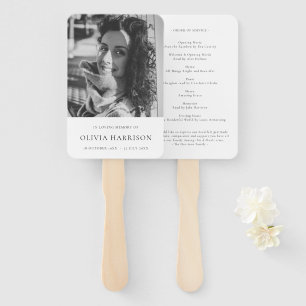 Minimalist Funeral   Modern Celebration of Life Hand Fan