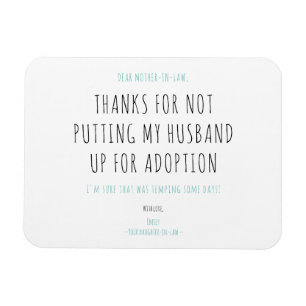 Minimalist Funny Handwriting Mother-in-law Quote Magnet