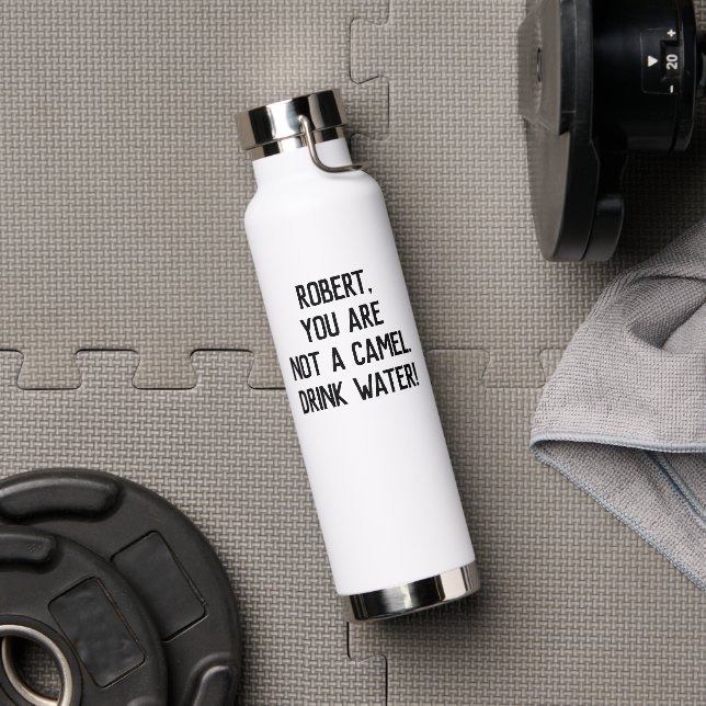 Minimalist Funny Quote Drink Water with A Name Bottle (Gym)